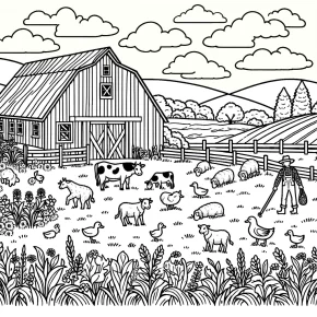 old macdonald had a farm coloring page