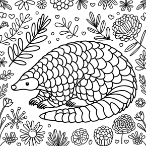 pangolin coloring page