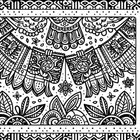 papel picado coloring pages