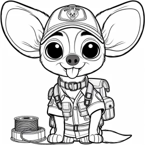 paw patrol tracker coloring page