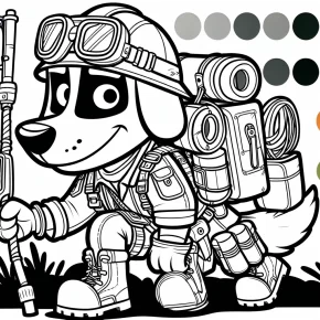 paw patrol tracker coloring pages