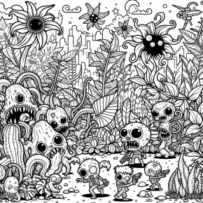 plants zombies coloring pages