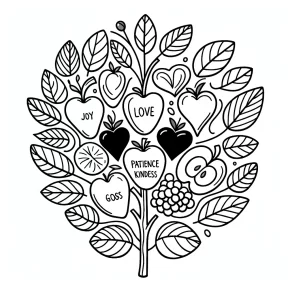 preschool fruit of the spirit coloring page