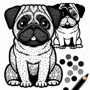 pug coloring pages