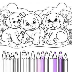 puppy playtime coloring pages