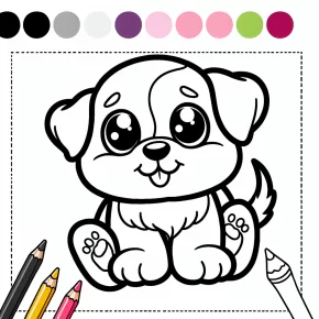 puppy printable coloring pages