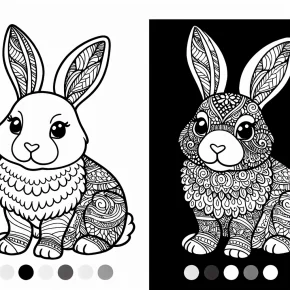 rabbit coloring pages for adults