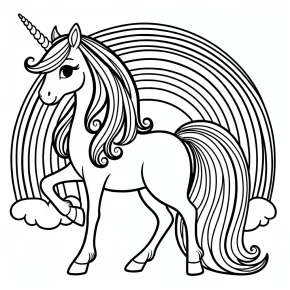 rainbow unicorn coloring pages