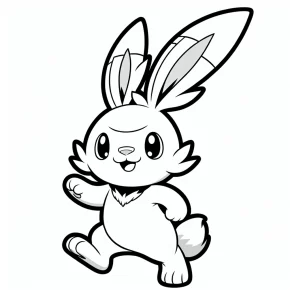 scorbunny coloring page