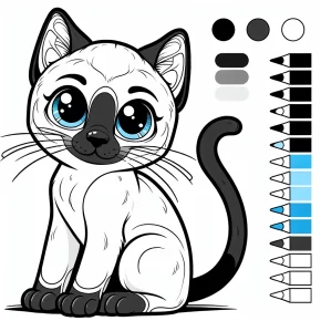 siamese cat coloring pages