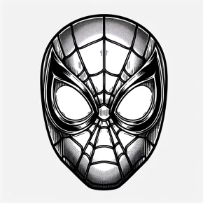 spiderman mask coloring page