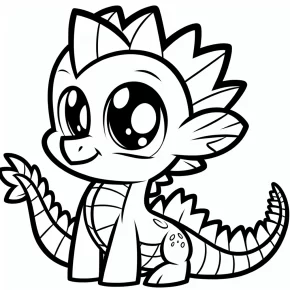 spike my little pony coloring page