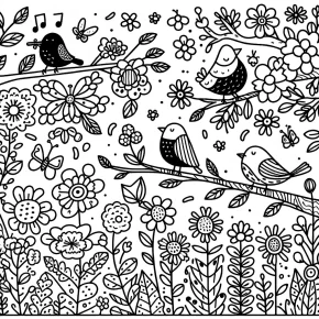 spring coloring pages free