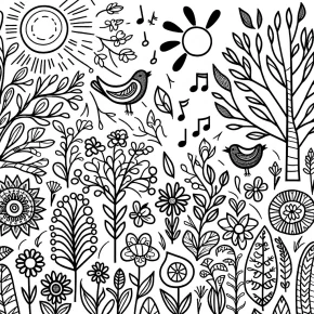 spring coloring pages printable