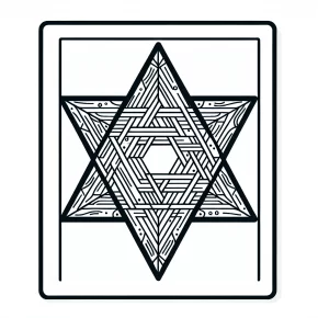 star of david coloring page