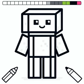 steve minecraft coloring pages