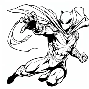 super hero coloring page