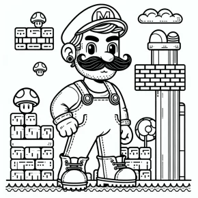 super mario bros coloring page