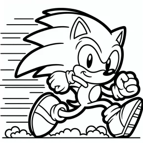 super sonic coloring page