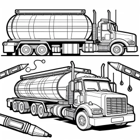 tanker truck coloring page