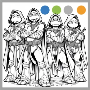 teenage mutant ninja turtles coloring page