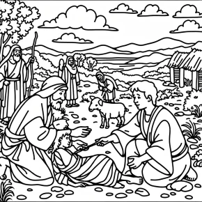 the good samaritan coloring page