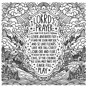 the lords prayer coloring page