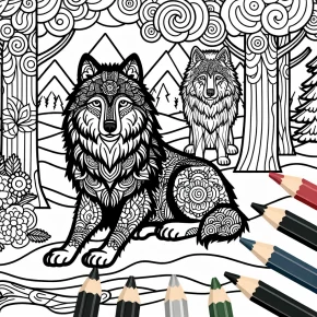 timberwolves coloring pages