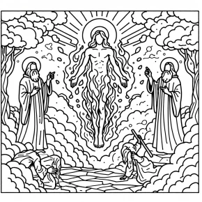 transfiguration coloring page