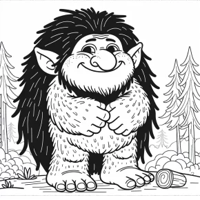 troll coloring page