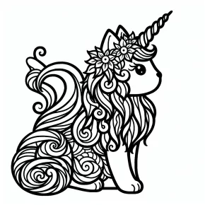 unicorn cat coloring pages