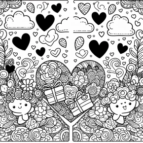 valentine's day coloring page