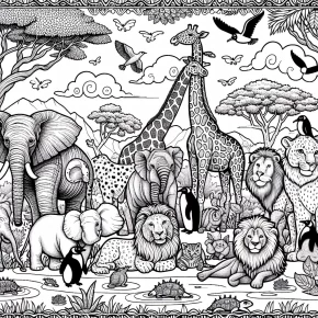 zoo coloring page