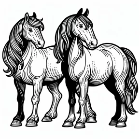 coloring sheets horses