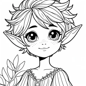 elf coloring pages