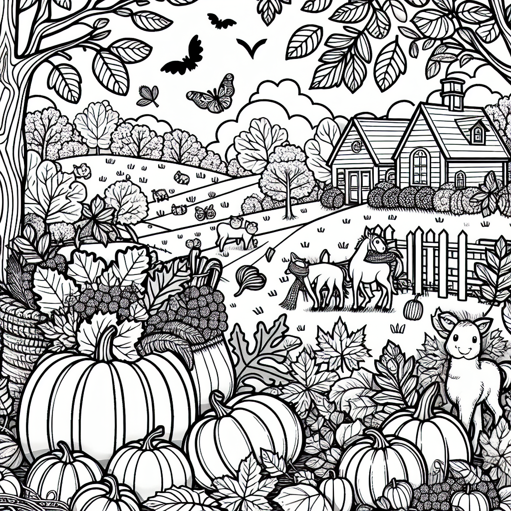 fall coloring pages for kids